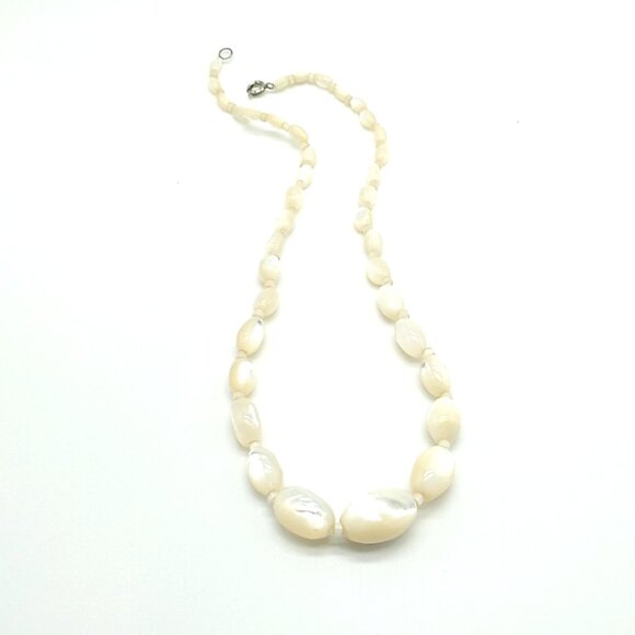Mother of Pearl Single Strand Beaded Necklace - Picture 11 of 16